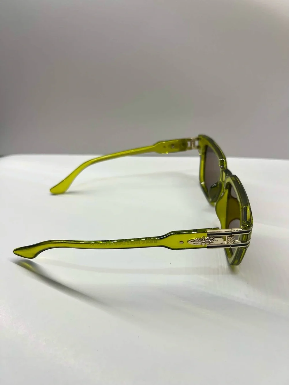 Chrome Hearts Transparent Olive Green Sunglasses Brown Lense Excellent Condition